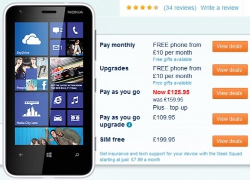 Nokia Lumia 620 подешевел в Великобритании